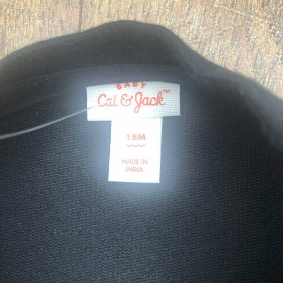 Baby Unisex Halloween Bat Romper Black and Gray Legging Set size 18 months - Picture 2 of 3